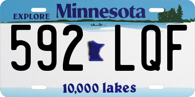MN license plate 592LQF