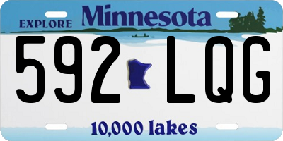 MN license plate 592LQG