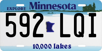 MN license plate 592LQI