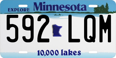 MN license plate 592LQM
