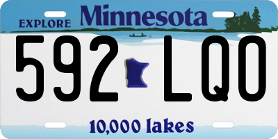 MN license plate 592LQO