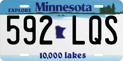 MN license plate 592LQS