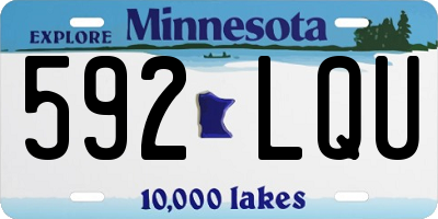 MN license plate 592LQU