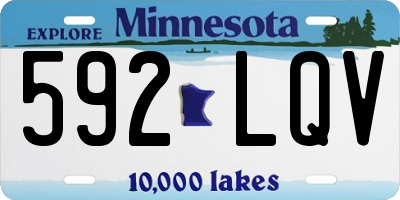 MN license plate 592LQV