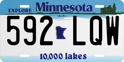 MN license plate 592LQW