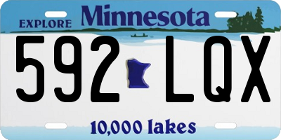 MN license plate 592LQX