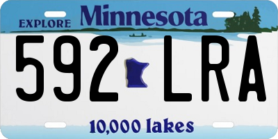 MN license plate 592LRA