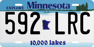 MN license plate 592LRC