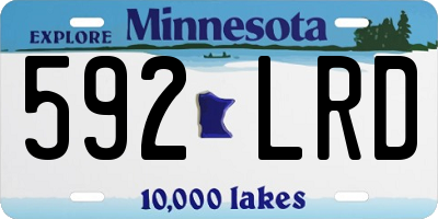 MN license plate 592LRD