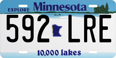 MN license plate 592LRE