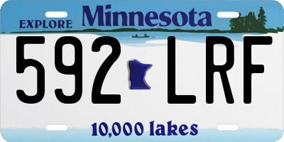 MN license plate 592LRF