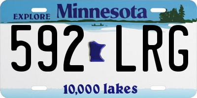 MN license plate 592LRG
