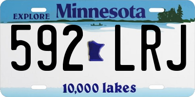 MN license plate 592LRJ
