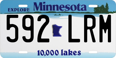 MN license plate 592LRM