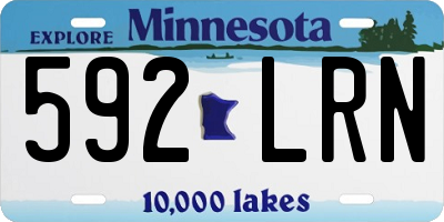 MN license plate 592LRN