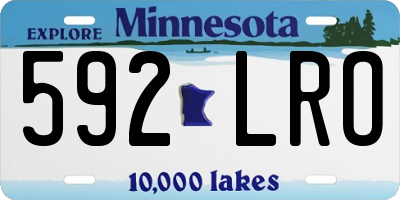 MN license plate 592LRO