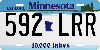 MN license plate 592LRR