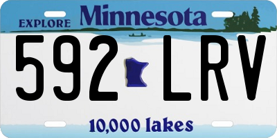 MN license plate 592LRV