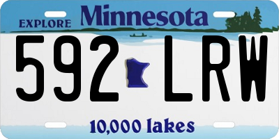 MN license plate 592LRW