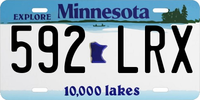 MN license plate 592LRX