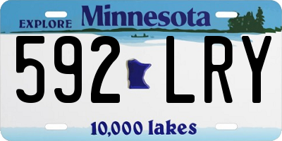 MN license plate 592LRY