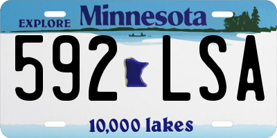 MN license plate 592LSA