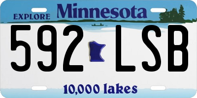 MN license plate 592LSB