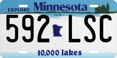 MN license plate 592LSC