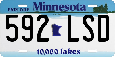 MN license plate 592LSD