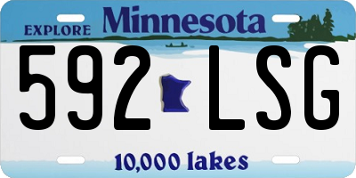 MN license plate 592LSG