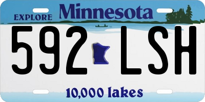 MN license plate 592LSH