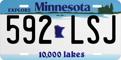 MN license plate 592LSJ