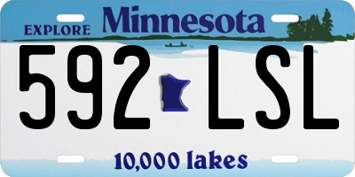 MN license plate 592LSL