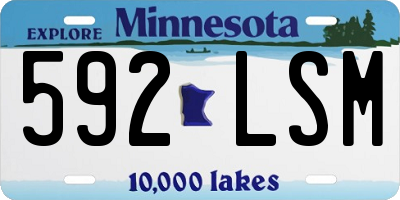MN license plate 592LSM