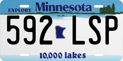 MN license plate 592LSP