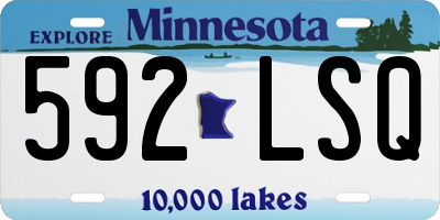 MN license plate 592LSQ