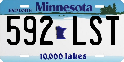 MN license plate 592LST