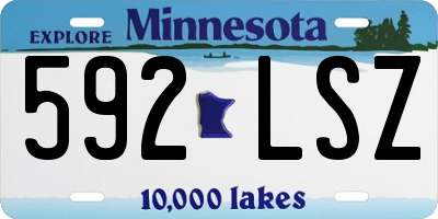 MN license plate 592LSZ