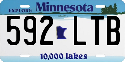 MN license plate 592LTB