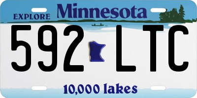 MN license plate 592LTC