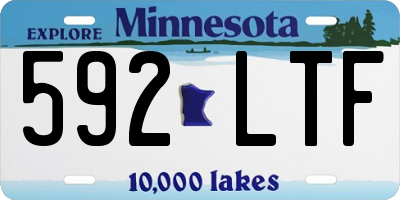 MN license plate 592LTF