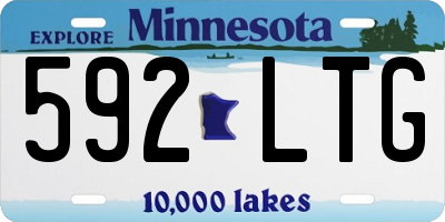 MN license plate 592LTG