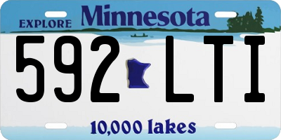 MN license plate 592LTI