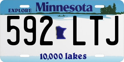 MN license plate 592LTJ
