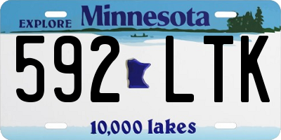MN license plate 592LTK