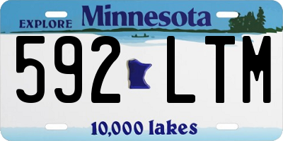 MN license plate 592LTM