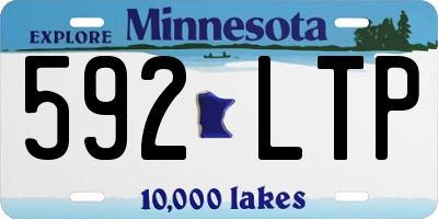 MN license plate 592LTP