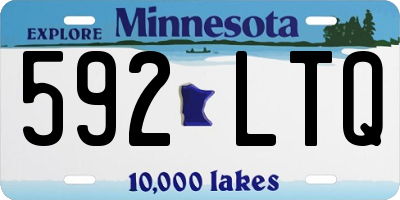 MN license plate 592LTQ