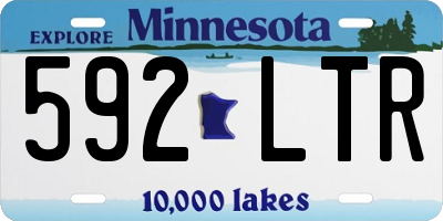 MN license plate 592LTR