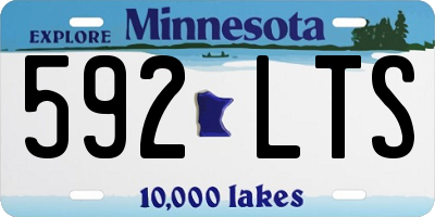 MN license plate 592LTS